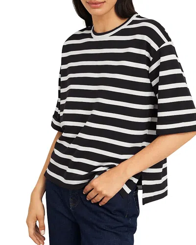 Hobbs London Holland Striped Tee In Black Ivory