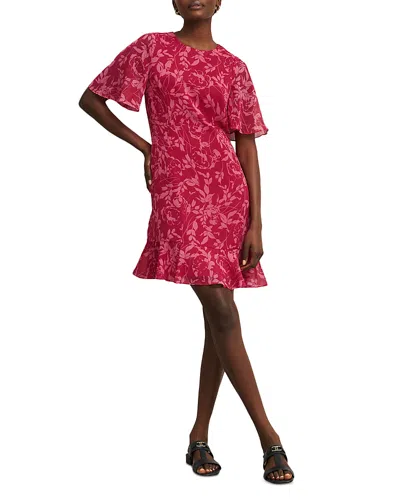 Hobbs London Iona Dress In Pink Multi