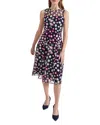Hobbs London Ira Embroidered Dress In Navy Multi