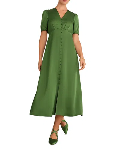 Hobbs London Isabelle Midi Dress In Green
