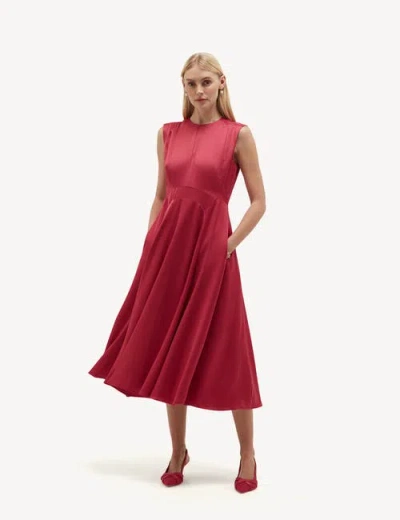 Hobbs London Isobel Midi Dress In Pink