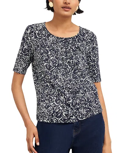 Hobbs London Jacqueline Top In Navy Ivory