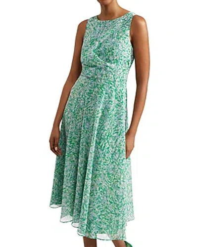 Hobbs London Jess Sleeveless A Line Dress In Green Mult