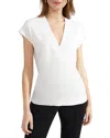 Hobbs London Jonie Extended Shoulder Top In Ivory