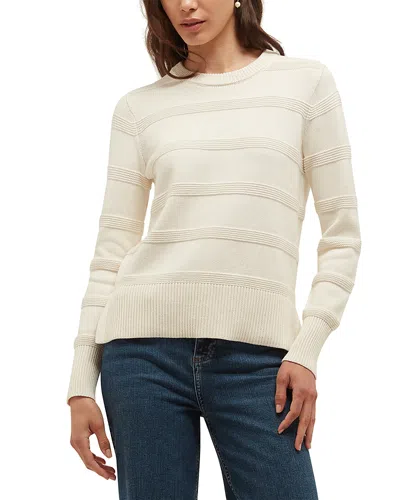 Hobbs London June Textured Stripe Sweater In Neutral
