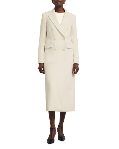 Hobbs London Juniper Double Breasted Coat In Ivory
