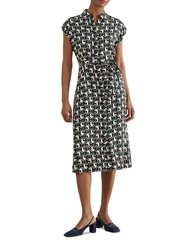 Hobbs London Kalinda Printed Shirt Dress In Black