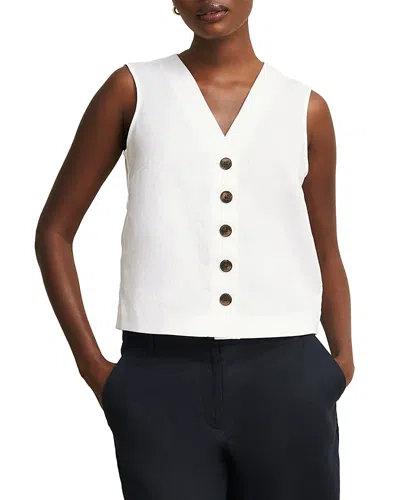 Hobbs London Kaylee Linen Top In White