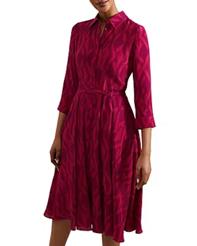 Hobbs London Lainey Dress In Burgundy