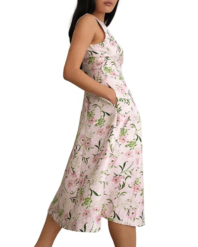 Hobbs London Lana Midi Dress In White