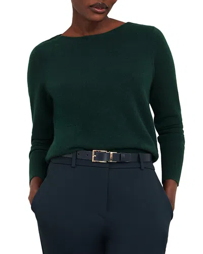 Hobbs London Larina Boat Neck Sweater In Hawthorn Green