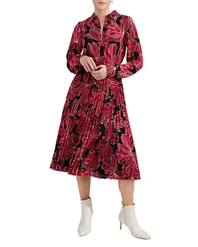 Hobbs London Laurenza Dress In Black Pink