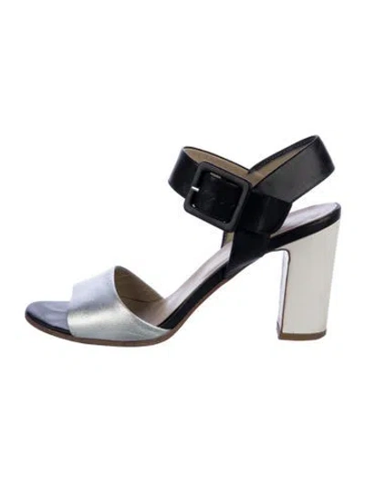 Pre-owned Hobbs London Leather Sandals In Black