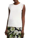 Hobbs London Leia Embroidered Top In Hobbs White