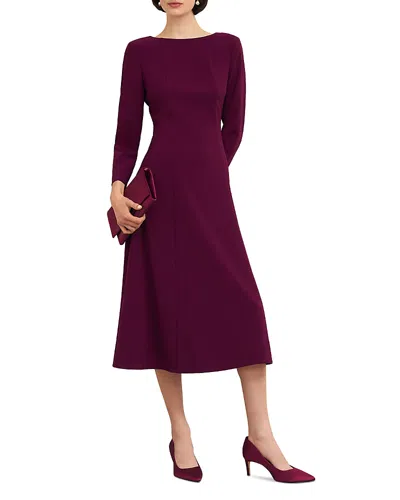 Hobbs London Leonora Dress In Warm Plum