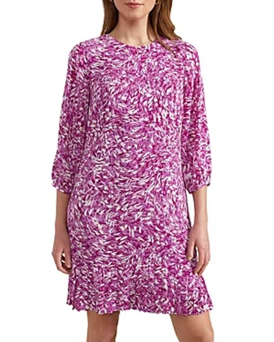 Hobbs London Liana Printed Shift Dress In Purple Multi