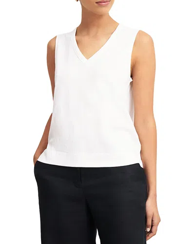 Hobbs London Lilla Slub Tank Top In White