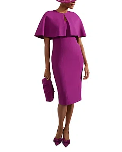 Hobbs London Lillia Flyaway Cape In Magenta Purple