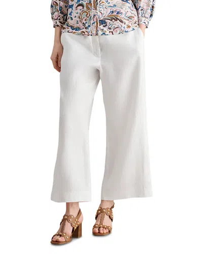 Hobbs London Lillie Cropped Linen Trousers In Multi