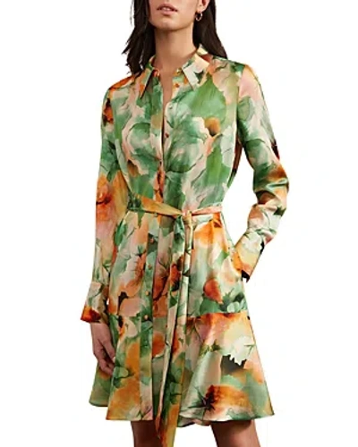 Hobbs London Limited Ardleigh Floral Shirtdress In Green Orange