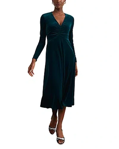 Hobbs London Limited Collection Clifton Velvet Dress In Deep Turquoise