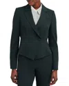 Hobbs London Linda Asymmetrical Blazer In Deep Pine