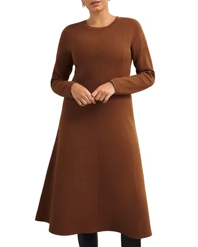 Hobbs London Liza Knitted Dress In Toffee