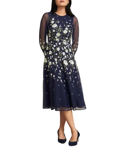 Hobbs London Lois Embroidered Dress In Blue