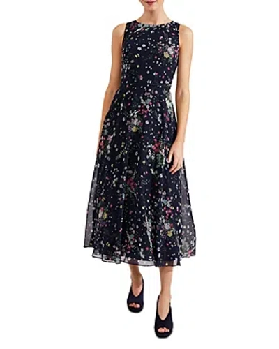 Hobbs London London Carly Midi Dress In Navy Multi