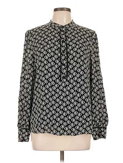 Pre-owned Hobbs London Long Sleeve Blouse In Black