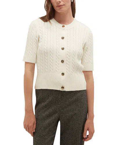 Hobbs London Losie Cable Knit Cardigan In Neutral