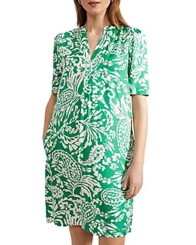 Hobbs London Lucille Dress In Green Ivory