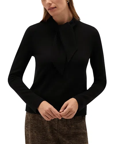 Hobbs London Mabel Wool Tie Neck Sweater In Pink