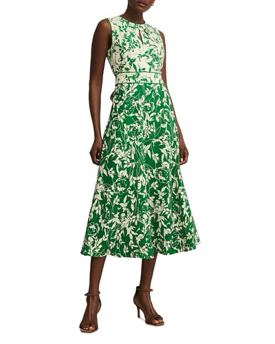 Hobbs London Maddie Dress In Green Cream