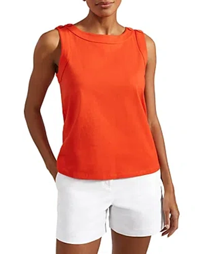 Hobbs London Maddy Cotton Top In Orange