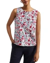 Hobbs London Maddy Printed Top In Multi Damask