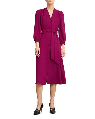 Hobbs London Magnolia Dress In Cerise Pink