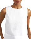 Hobbs London Malindi Linen Sleeveless Top In White