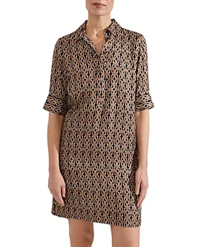 Hobbs London Marciella Shirt Dress In Black Camel