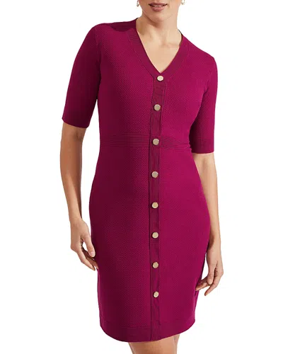 Hobbs London Marianne Dress In Bramble Purple