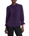 Hobbs London Maribella Blouse In Grape Purple