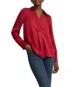 Hobbs London Marie Satin Blouse In Red