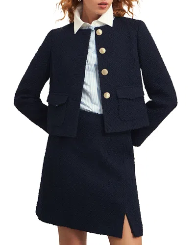 Hobbs London Marie Tweed Jacket In Navy