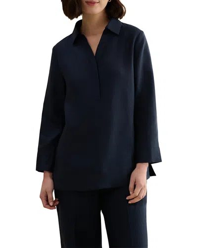 Hobbs London Marlene Linen Shirt In Blue