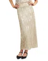 Hobbs London Marlowe Limited Sequined Maxi Skirt In Silver