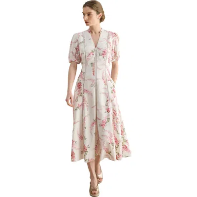 Hobbs London Matilda Floral Dress In Pink