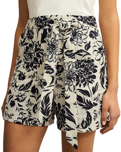 Hobbs London Maura Shorts In Cream Navy