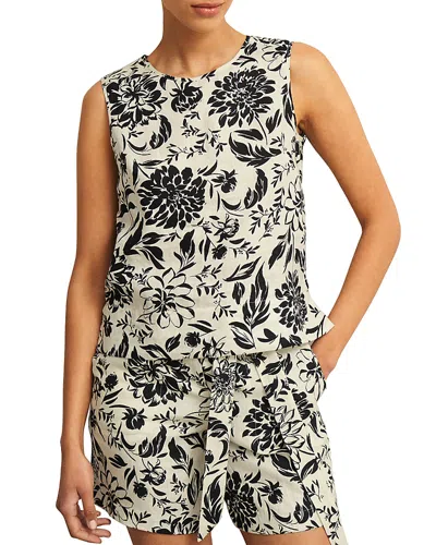 Hobbs London Maura Top In Cream Navy