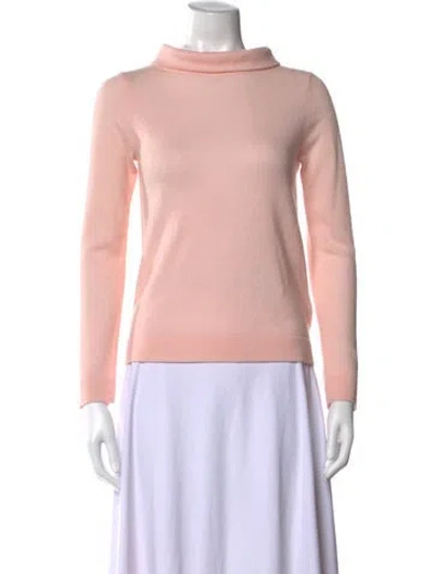 Pre-owned Hobbs London Merino Wool Turtleneck Sweater W/ Tags In Pink