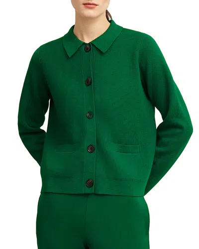 Hobbs London Mia Knit Jacket In Verdant Green